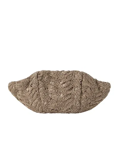 Brunello Cucinelli Crochet-panel Cross Body Bag In Brown