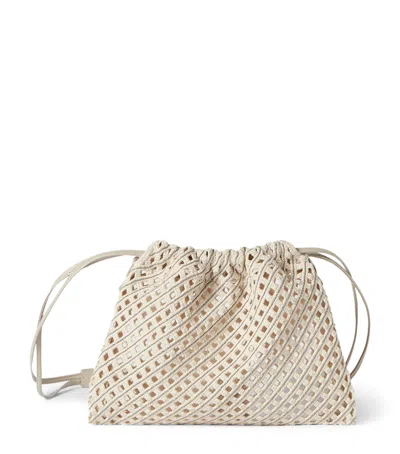 Brunello Cucinelli Crochet Pouch Bag In Brown