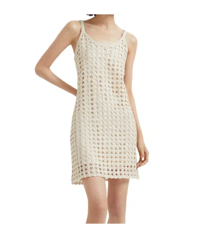 Brunello Cucinelli Crochet-knit Dress In Gold