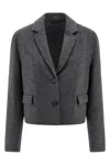 Brunello Cucinelli 'crop' Blazer In Gray