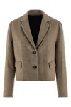 Brunello Cucinelli Single-breasted Wool Blazer In Multi