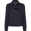 Brunello Cucinelli Monili-detail Caban Jacket In Navy Blue