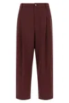 Brunello Cucinelli Cropped Trousers With Elastic Waistband And Pockets In Brown