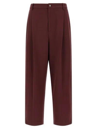 Brunello Cucinelli Crop Pants Bordeaux In Brown