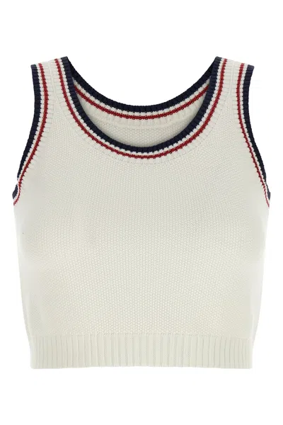 Brunello Cucinelli Crop Top - 'active' Line In White