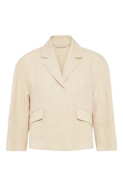 Brunello Cucinelli Cropped Blazer In Beige