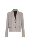 Brunello Cucinelli Cropped Blazer With Monili