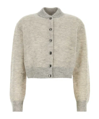 Brunello Cucinelli Cropped Cardigan In Gray