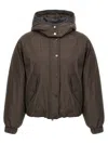 Brunello Cucinelli Cropped Down Jacket Casual Jackets And Parka Brown In Brown