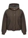 Brunello Cucinelli Cropped Down Jacket Casual Jackets And Parka Brown