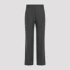 Brunello Cucinelli Cropped Wool Pants In Grigio Scuro