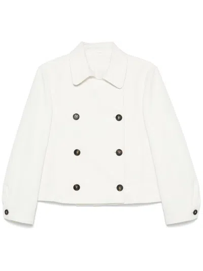 Brunello Cucinelli Cropped Jacket In White