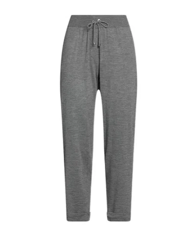 Brunello Cucinelli Cropped Knit Pants In Gray