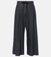 Brunello Cucinelli Cropped Mid-rise Flared Jeans In Blu