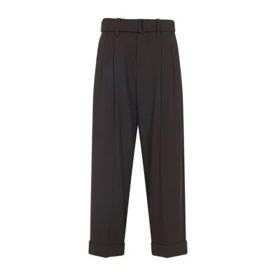 Brunello Cucinelli Cropped Pants Women In Brown