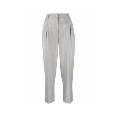 Brunello Cucinelli Cropped Pants Women In Gray