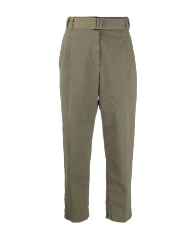 Brunello Cucinelli Cropped Pleat-detail Cargo Pants In Gray