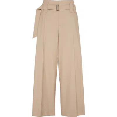 Brunello Cucinelli Cropped Pleated Trousers