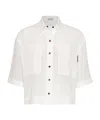 Brunello Cucinelli Cotton Shirt With Jewel Application In White