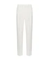 Brunello Cucinelli Beige Elastic Cady Trousers In White