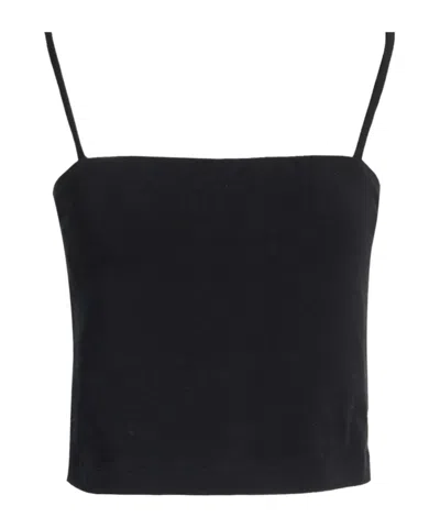 Brunello Cucinelli Cropped Spaghetti-strap Camisole In Black