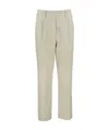 Brunello Cucinelli Cropped Straight-leg Trousers In Neutral