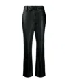 Brunello Cucinelli Stretch Nappa Leather Square Cigarette Trousers With Jewellery In Black