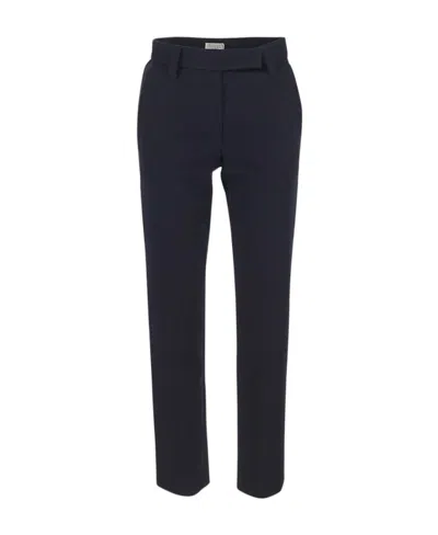 Brunello Cucinelli Cropped Stretch-cotton Tailored Trousers In Black
