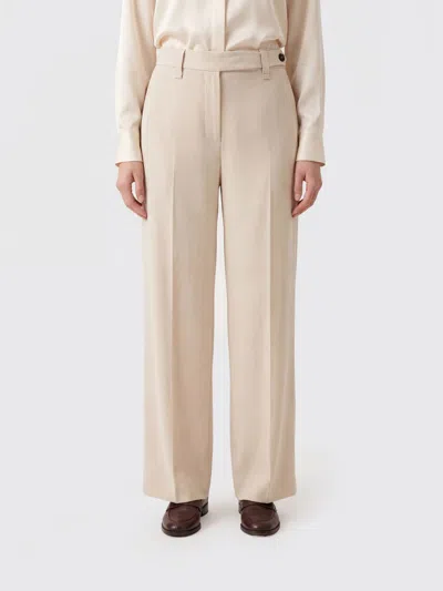 Brunello Cucinelli Cropped Stretch Cotton Trousers In Neutral