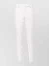 Brunello Cucinelli Cropped Stretch Cotton Trousers With Side Pockets In White