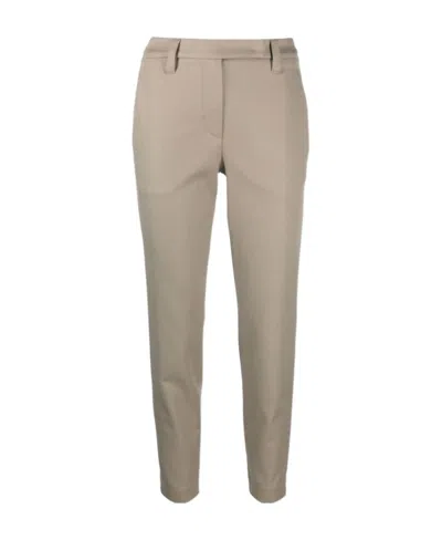 Brunello Cucinelli Cropped Stretch Trousers In Gray