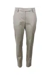 Brunello Cucinelli Cropped Stretched Trousers In Beige