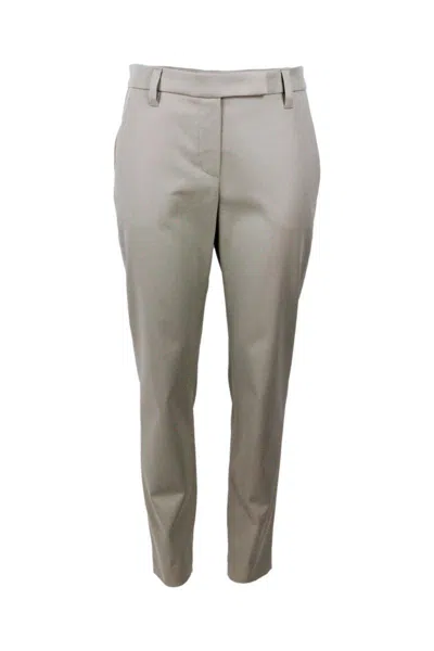 BRUNELLO CUCINELLI CROPPED STRETCHED TROUSERS