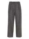 Brunello Cucinelli Cropped Suits Pants In Gray