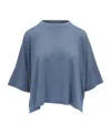 Brunello Cucinelli Cropped Sweater In Blue