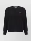 Brunello Cucinelli Cropped Sweater With Crew Neck And Decorative Detail In Black