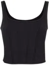 Brunello Cucinelli Cropped Tank Top In Black