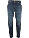 Brunello Cucinelli Cropped Tapered Jeans In Blue