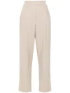 Brunello Cucinelli Cropped Tapered Track Pants In Neutrals