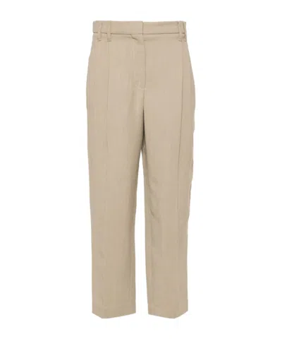 BRUNELLO CUCINELLI CROPPED TAPERED TROUSERS
