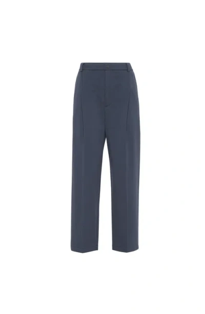 Brunello Cucinelli Cropped Trousers In Blue