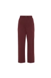 Brunello Cucinelli Cropped Trousers In Burgundy