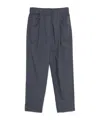 Brunello Cucinelli Track Five-pocket Trousers In Lightweight Poplin With Moniline In Black
