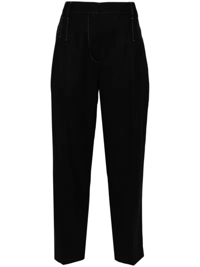 Brunello Cucinelli Cropped Trousers In Black