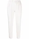 Brunello Cucinelli Soft Viscose-linen Blend Trousers In White