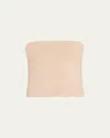 Brunello Cucinelli Cropped Tube Top In C8539 Light Beige