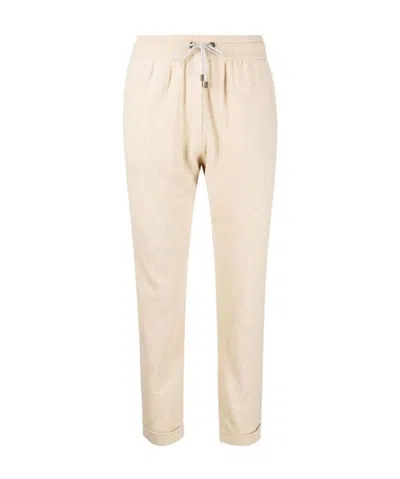 Brunello Cucinelli Cropped Virgin Wool-blend Trousers In Brown