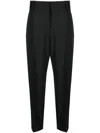Brunello Cucinelli Cropped Stretch-cotton Tailored Trousers In Black