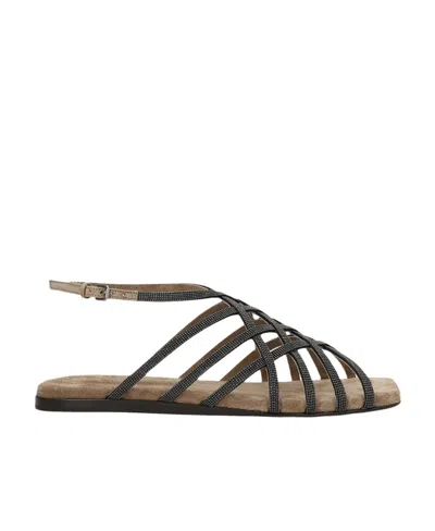 BRUNELLO CUCINELLI BRUNELLO CUCINELLI MONILE ANKLE STRAP SANDALS