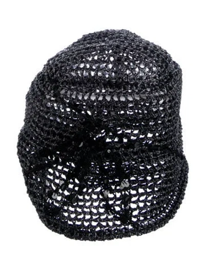 Pre-owned Brunello Cucinelli Crotchet Bucket Hat In Black